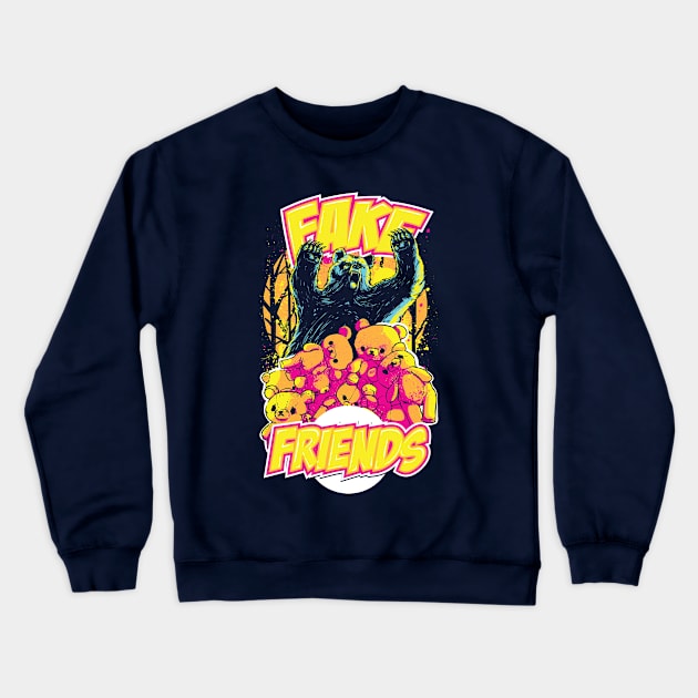 Fake Friends Crewneck Sweatshirt by Jarecrow 